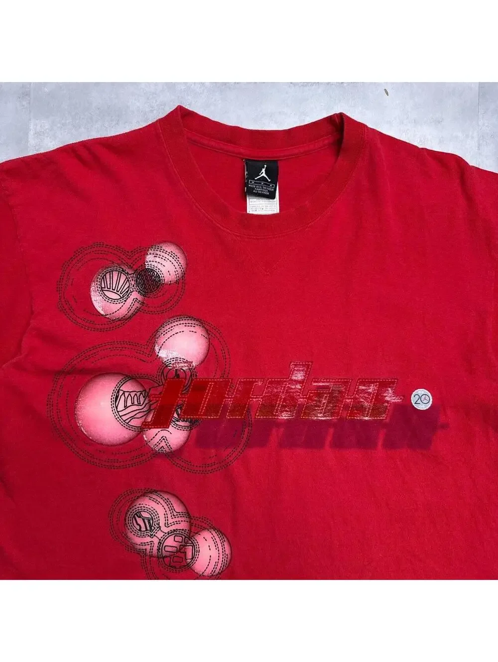 Y2K Jordan 00s Basketball Red T shirt